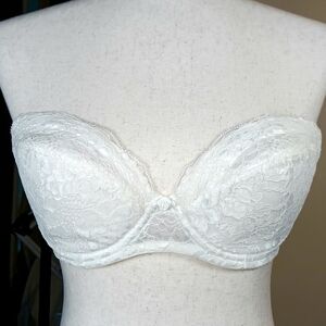 VICTORIA'S SECRET Convertable Strapless Bra Pushup Removable Pads & Straps 36C